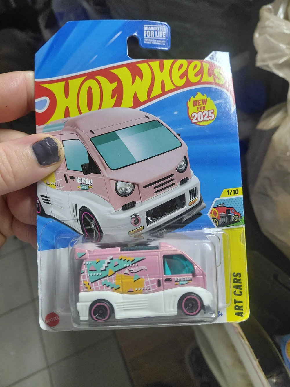 pink Hot Wheels Kei Swap (11/250) from the 2025 HW Art Cars series features a pl